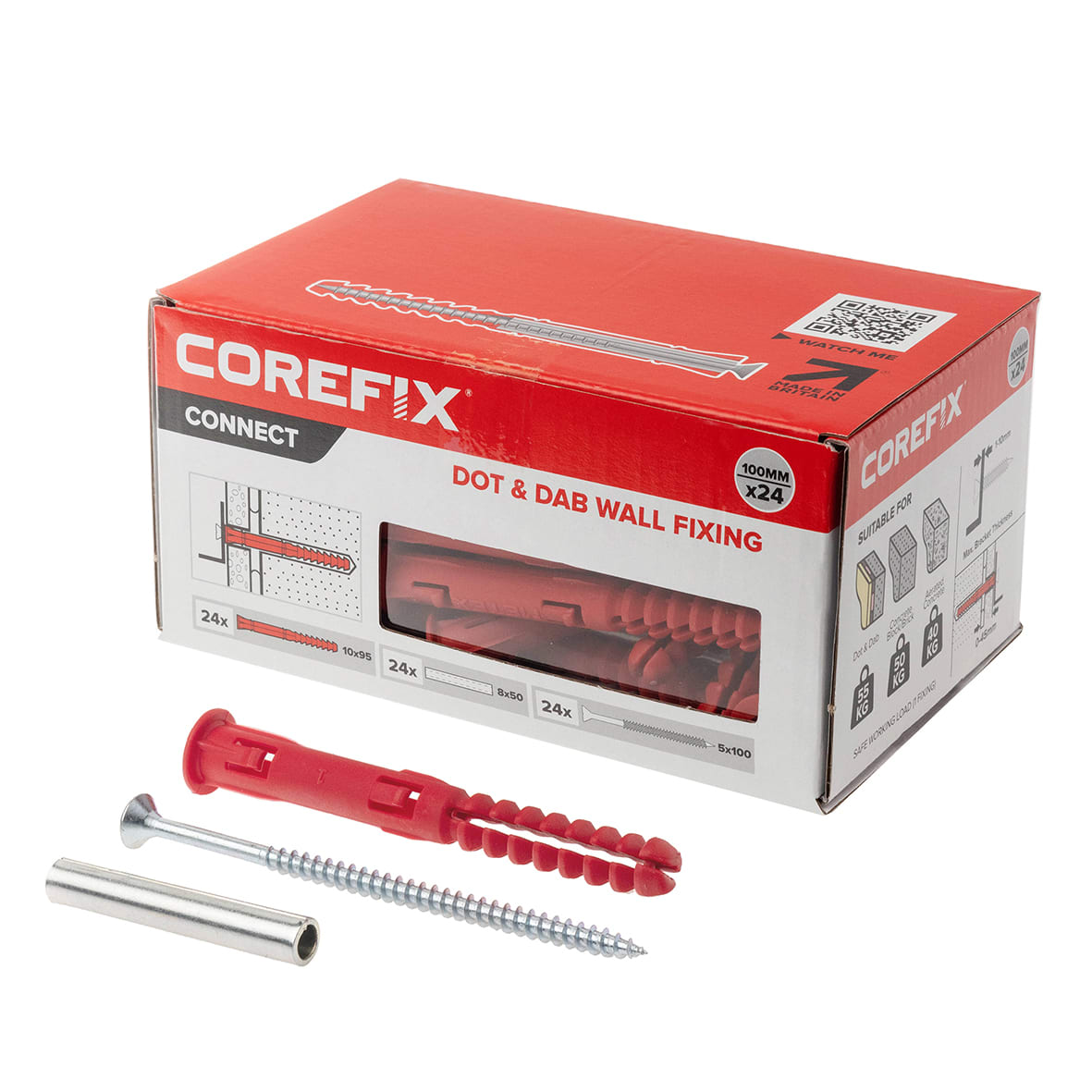 Connect 100 - Dot and Dab or Drylined Wall Fixing Solution - Red - Pack of 24 - view 2