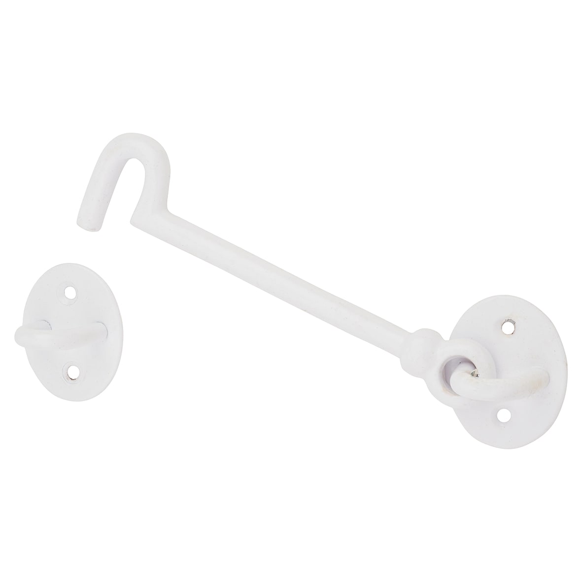 Cabin Hook & Eye - 150mm Length - White Iron - view 2