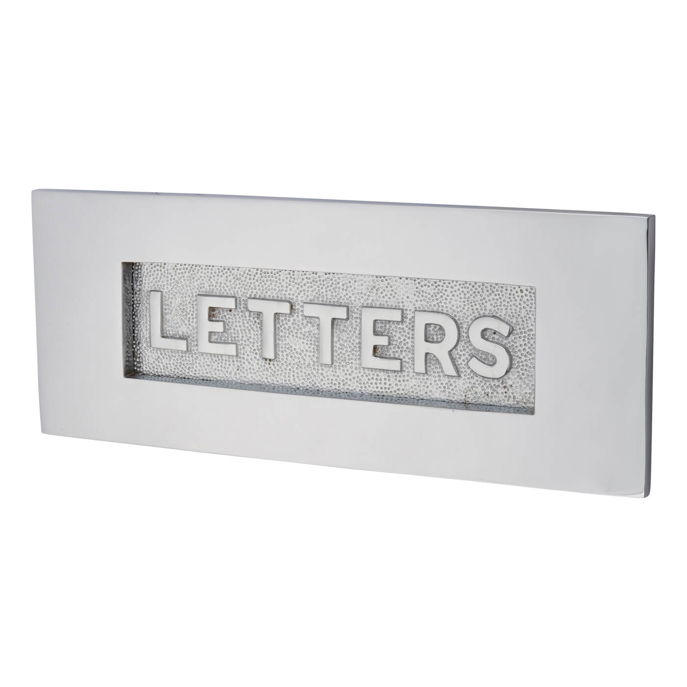 Embossed Letter Plate - 254 x 101mm - Polished Chrome - view 2
