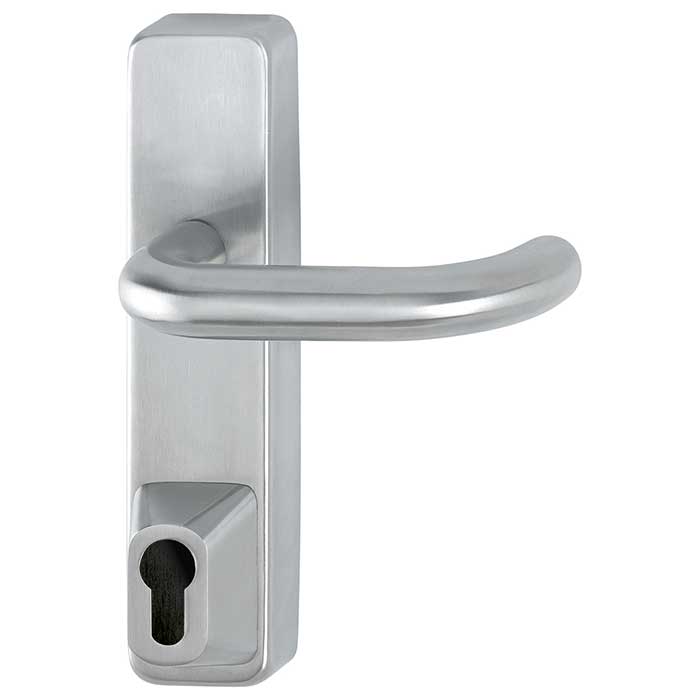 Outside Access Device without Cylinder - Lever - Silver - view 2
