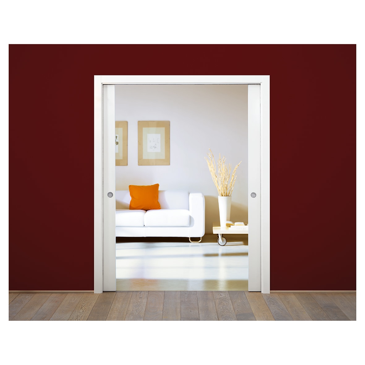Double Fire Pocket Door Kit - - 120mm Finished Wall Thickness - 838 x 1981mm Door Size - view 2