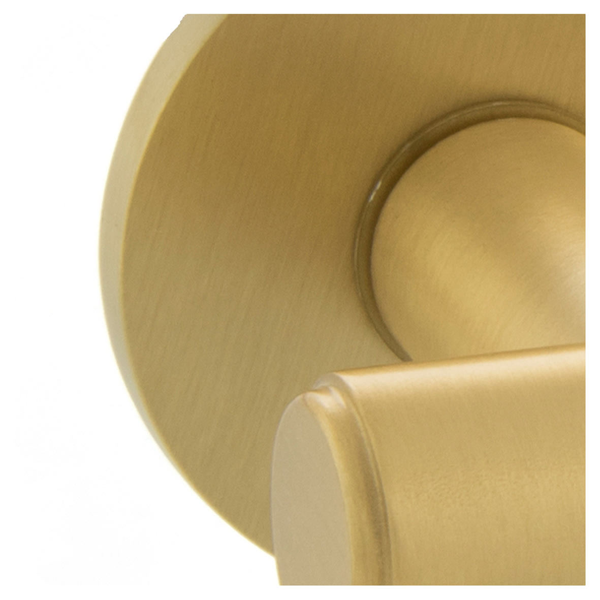 Millhouse Brass Crompton Knurled Door Handle on Rose - Satin Brass - view 4