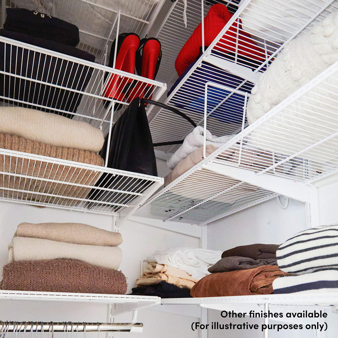 Top Track System - Click In Ventilated Wire Shelf Divider - 311 x 54 x 200mm - Graphite - view 4