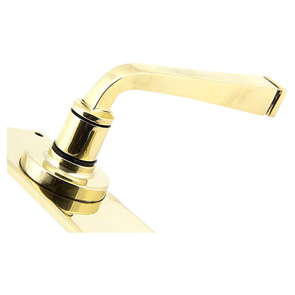 Aged Brass Keyhole Door Handles - Avon Range - 152 x 48mm - view 2