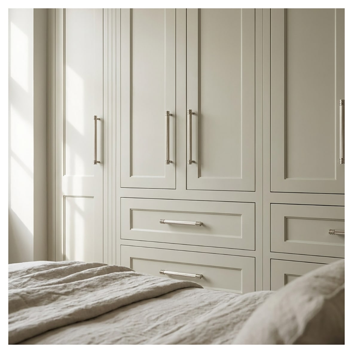 Sturt 15mm Reeded T-Bar Cabinet Pull Handle on Stepped Backplate - 96mm c/c - Polished Nickel - view 5