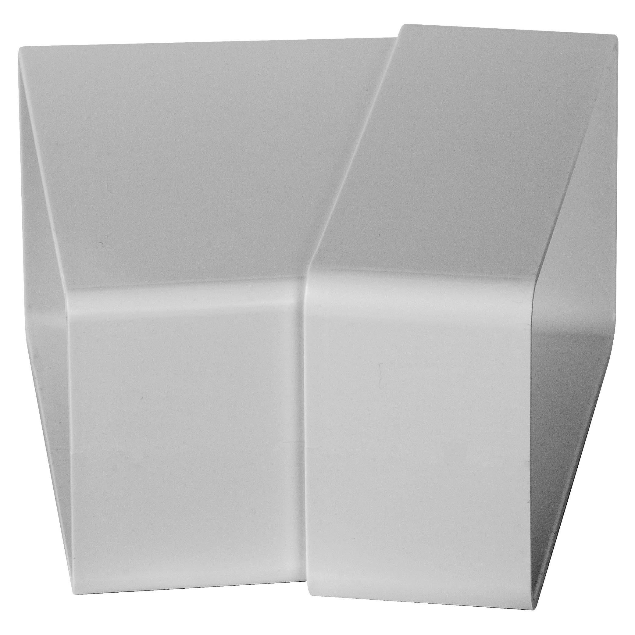 Horizontal 15° Flat Channel Bend - 110 x 55mm - White - view 2