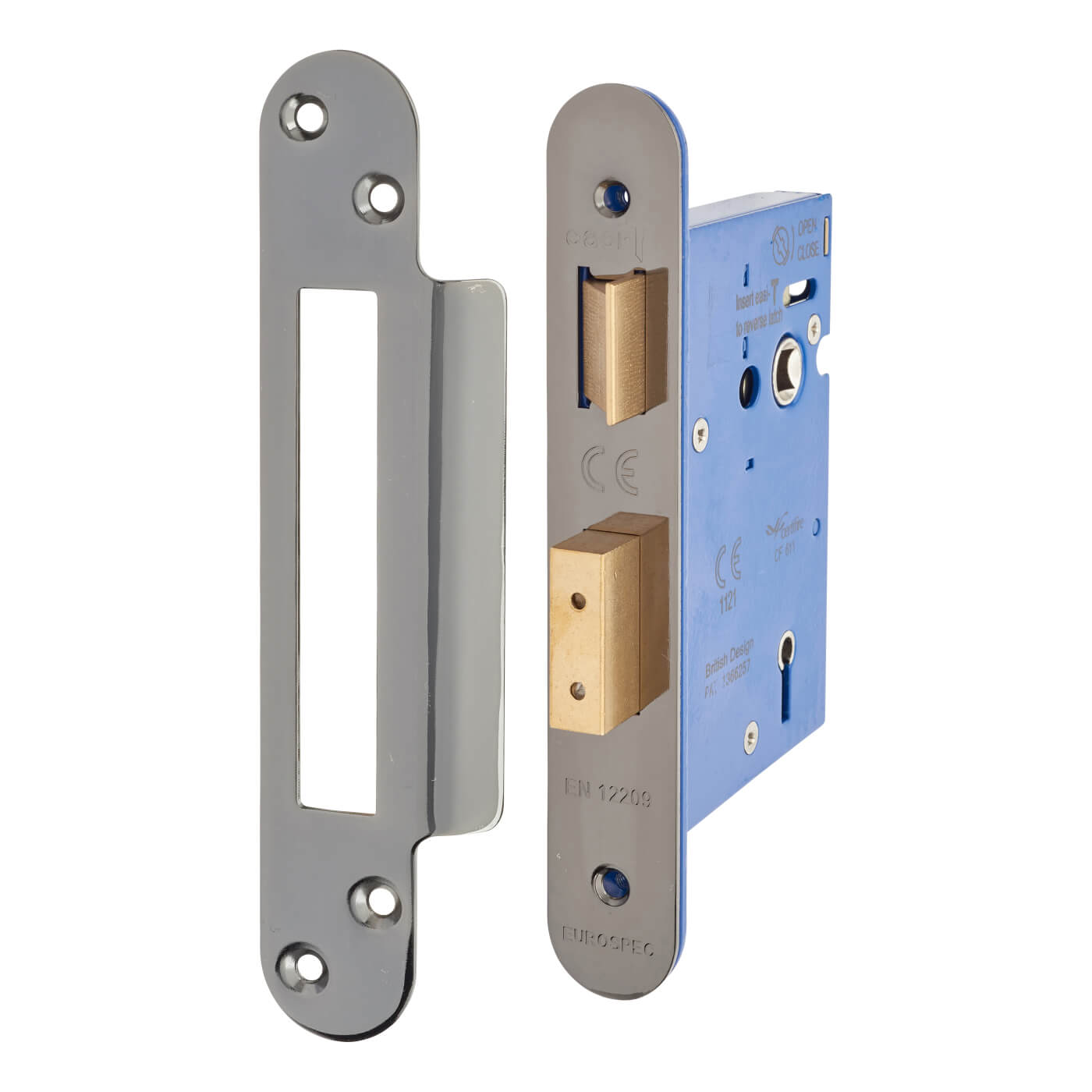Architectural Bolt Through 5 Lever Sashlock - 78mm Case - 57mm Backset - Radius - Black Nickel - view 2
