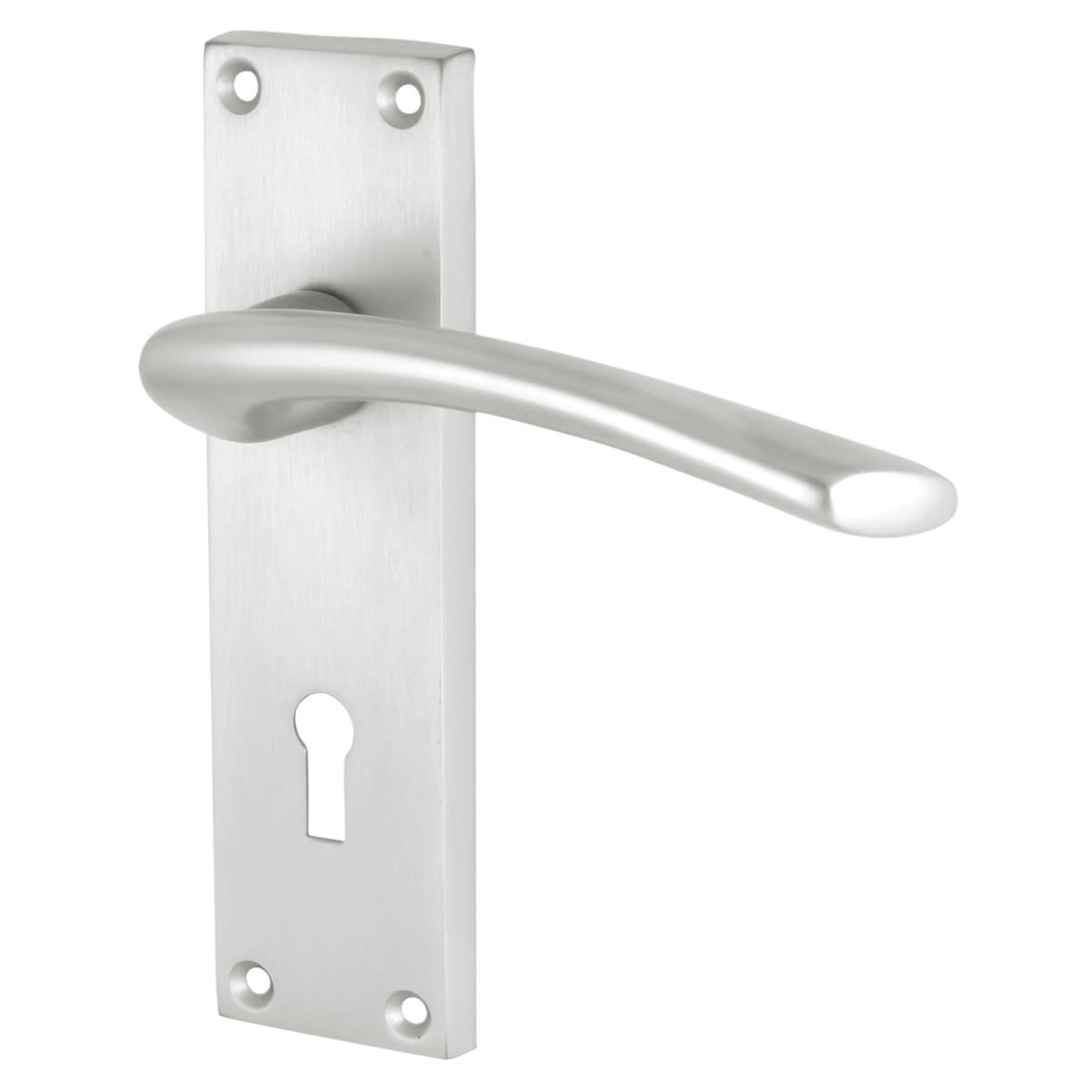 Satin Chrome 3 Lever Sashlock Door Handles Pack - Rimini Range - view 2