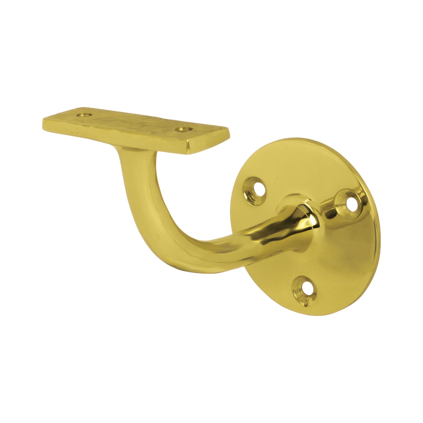 Handrail Bracket - 75mm Projection - Polished Brass - view 2