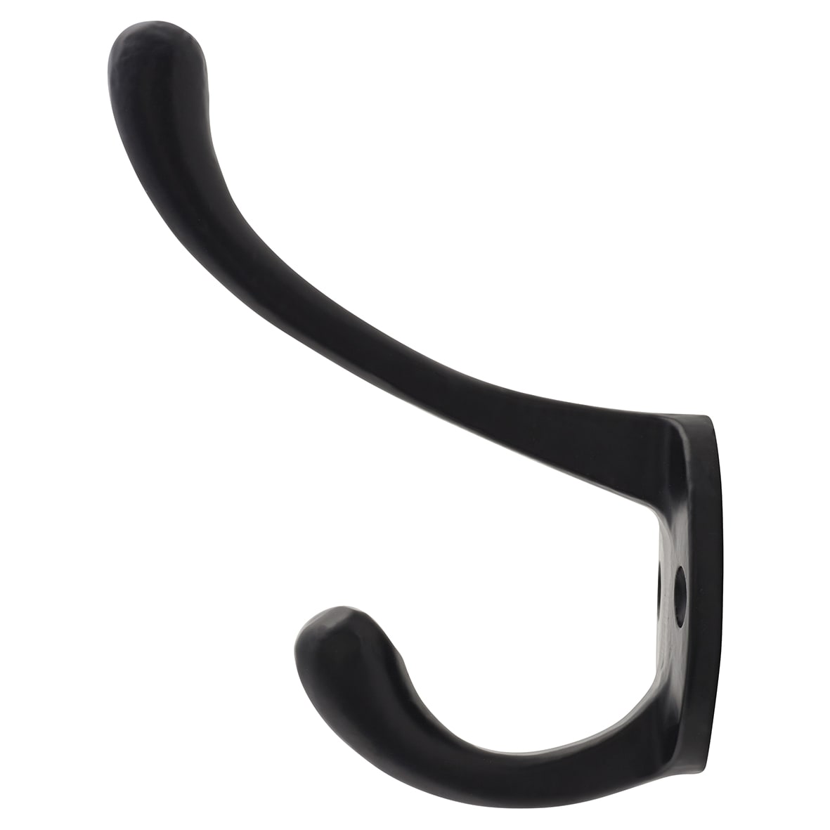 Victorian Single Hat & Coat Hook - 80 x 35mm - Powder Coat Black - view 2