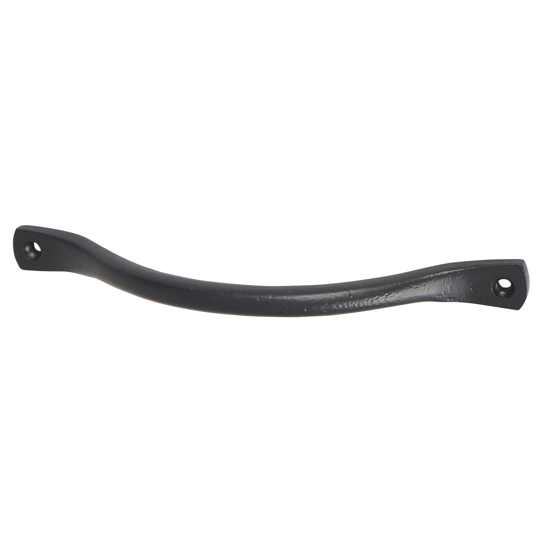 Flat End Bow Cabinet Pull Handle - 160mm Centres - Black Iron - view 2