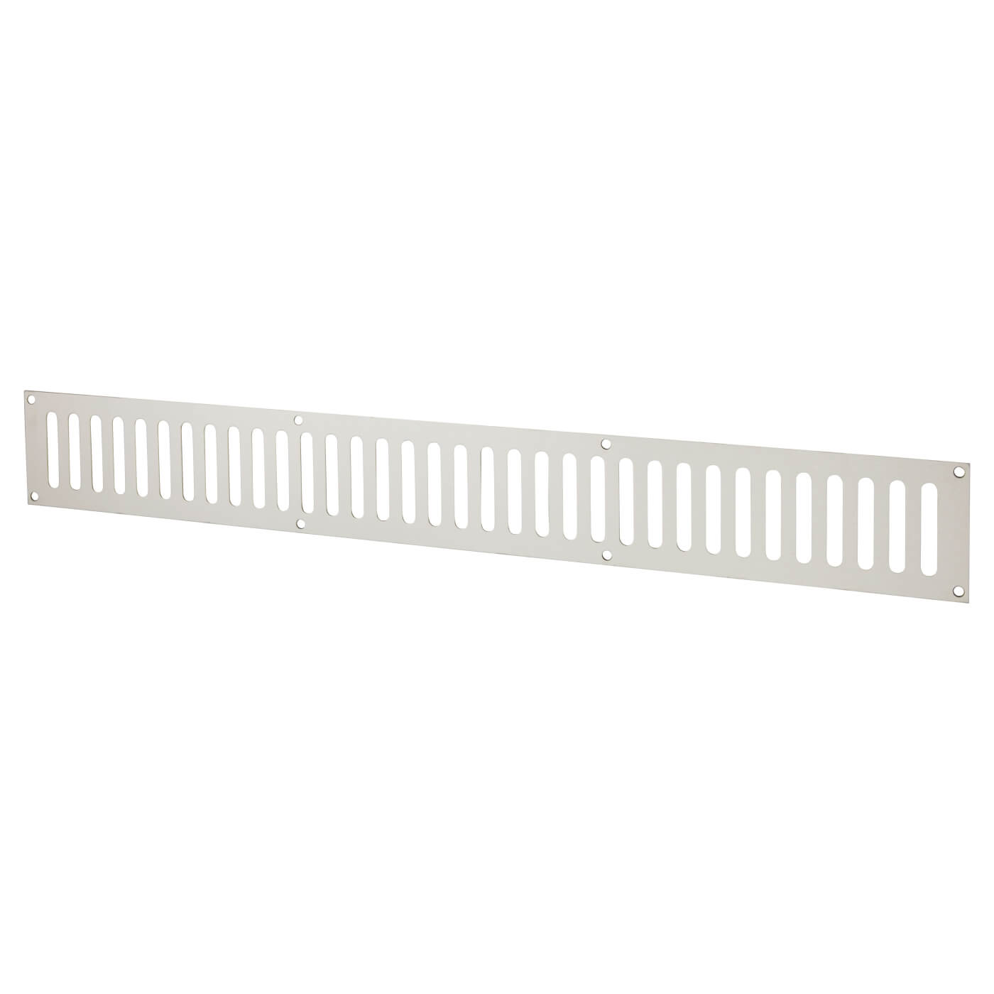 Plain Slotted Vent - 600 x 76mm - 11590mm² Free Air Flow - Satin Stainless Steel - view 2