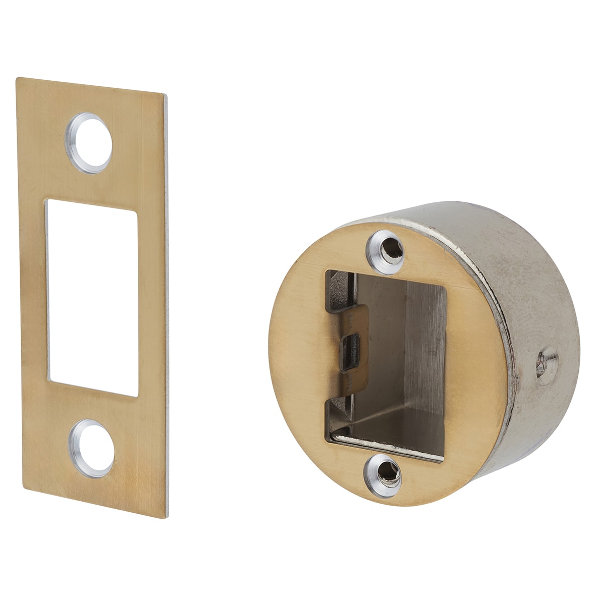 Quick Latch Bolt Through Tubular Bathroom Deadbolt - 71mm Case - 57mm Backset - Round - Sat Brass - view 3
