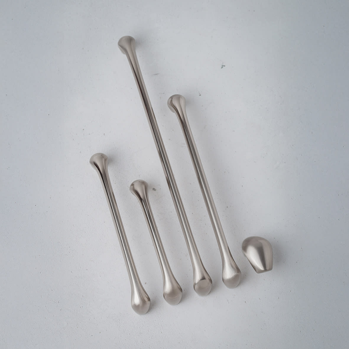 Keswick 7mm D-Bar Cabinet Pull Handle - 128mm Centres - Satin Nickel - view 2