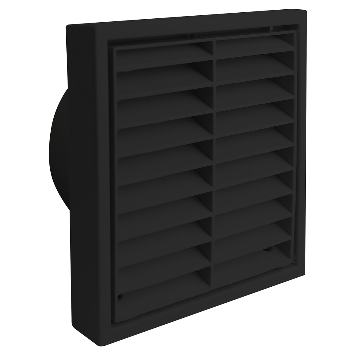 Wall Grille Fixed Shutter - 4"/100mm - Black - view 2