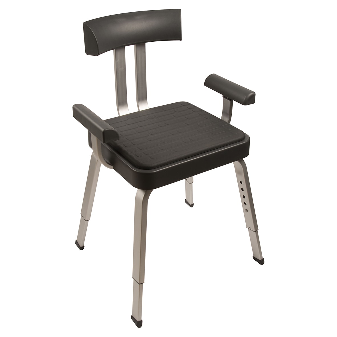 Serenity Cushioned Shower Chair - 845 x 545 x 470mm - Dark Grey/Satin Silver - view 2