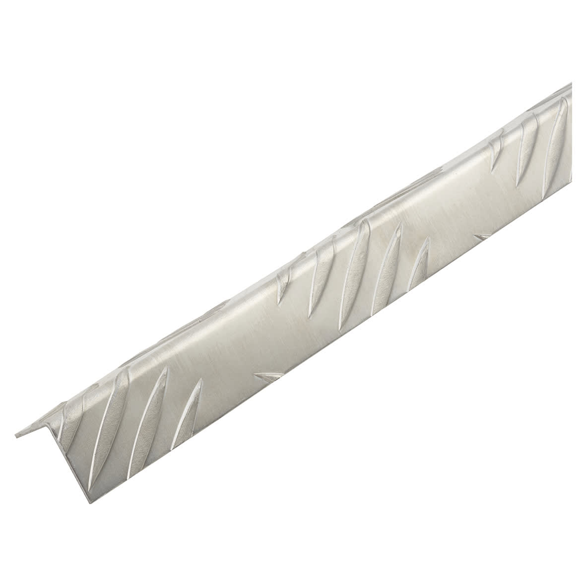 1000mm Aluminium Angle - Equal Sided - 23.5 x 23.5 x 1.5mm - Checker Plate 5 Bar Tread - Raw - view 2