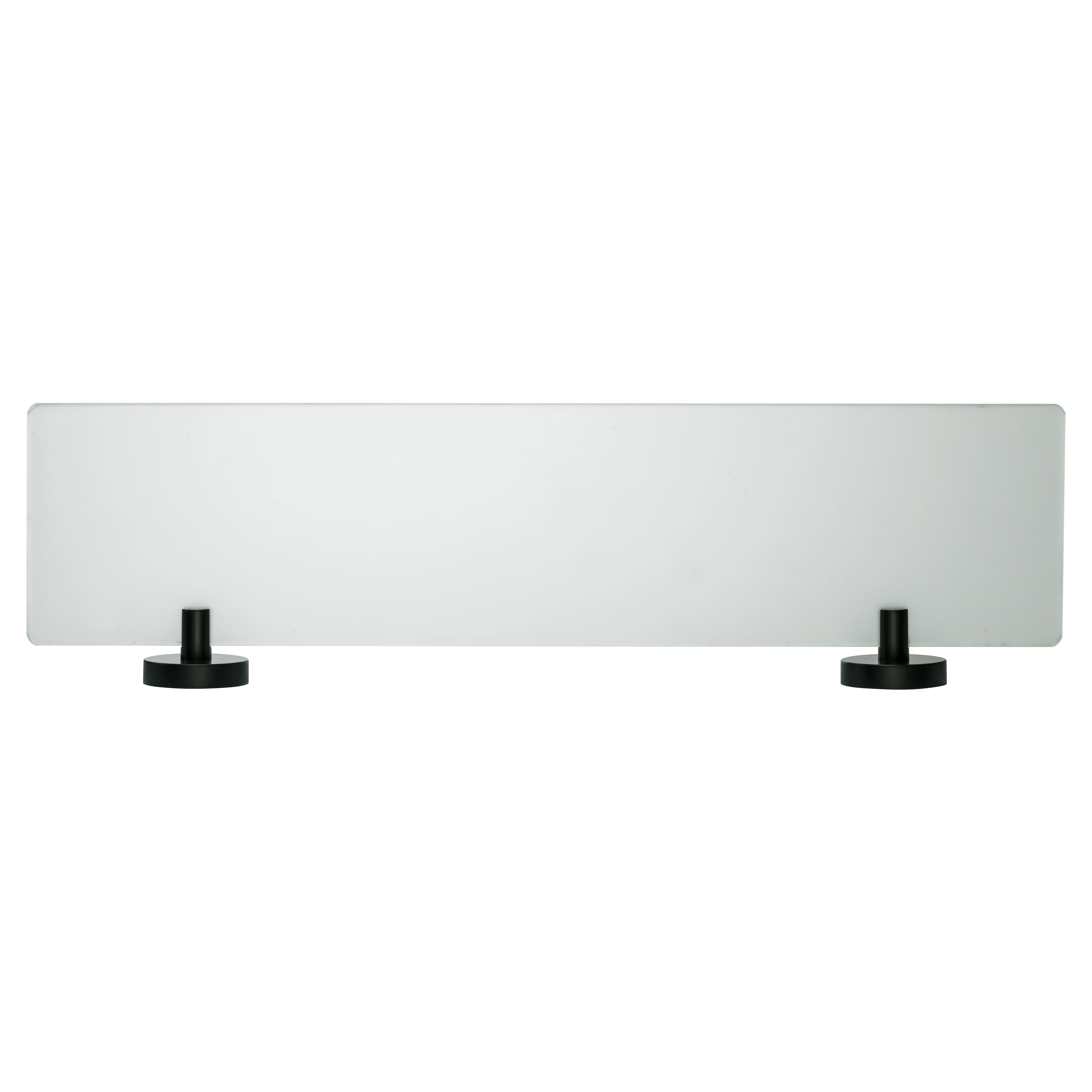 Cygnus Glass Shelf - 530 x 125 x 54mm - Matt Black - view 3