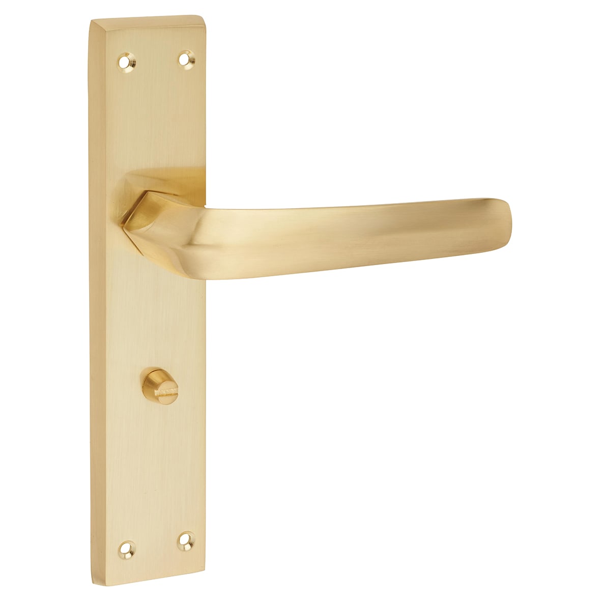 Satin Brass Bathroom Door Handles - Norley Range - 200 x 42mm - view 5