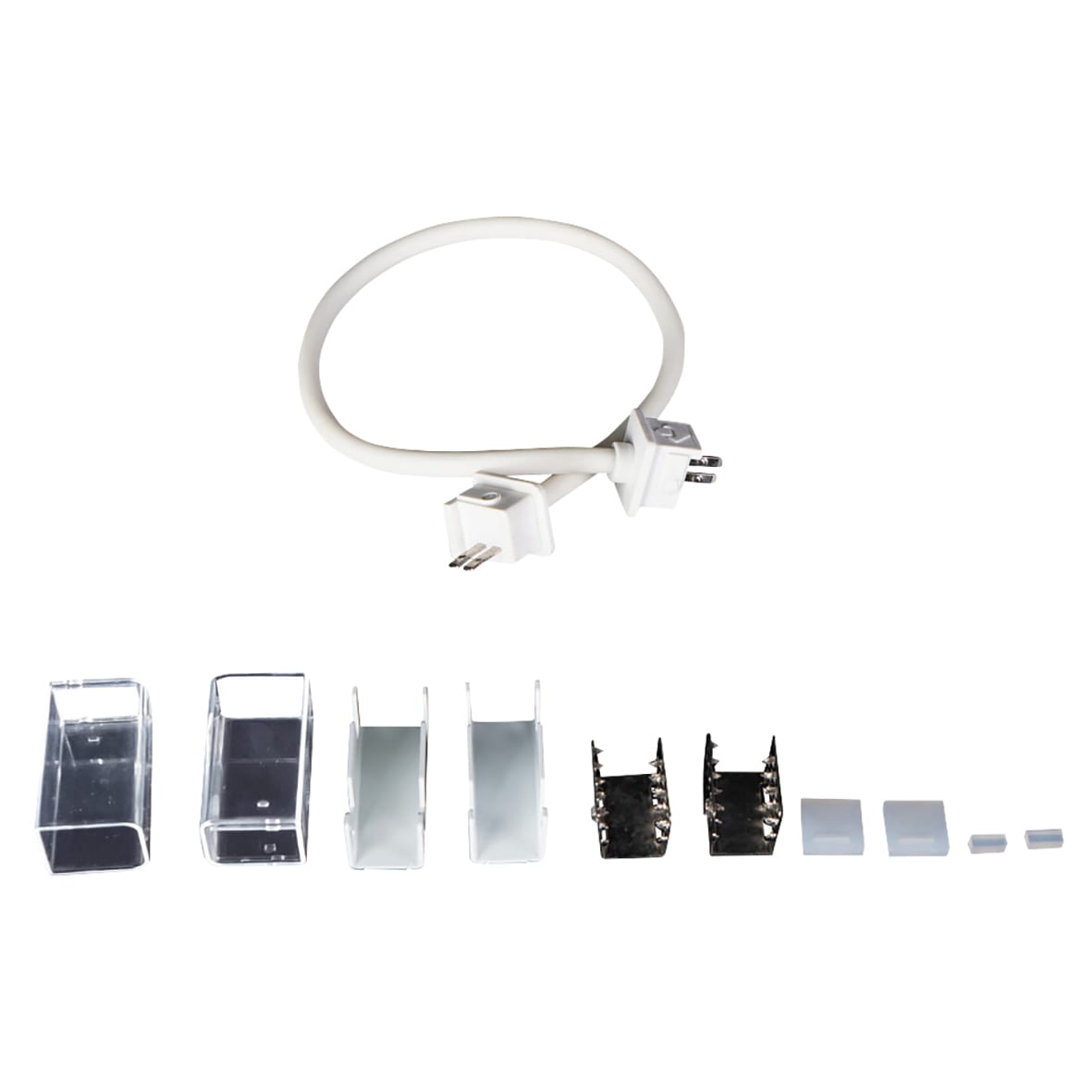 LED Soldering Free End to End Connector with Cable for 12 x 17mm Side Neon Bend Strip Light - view 3