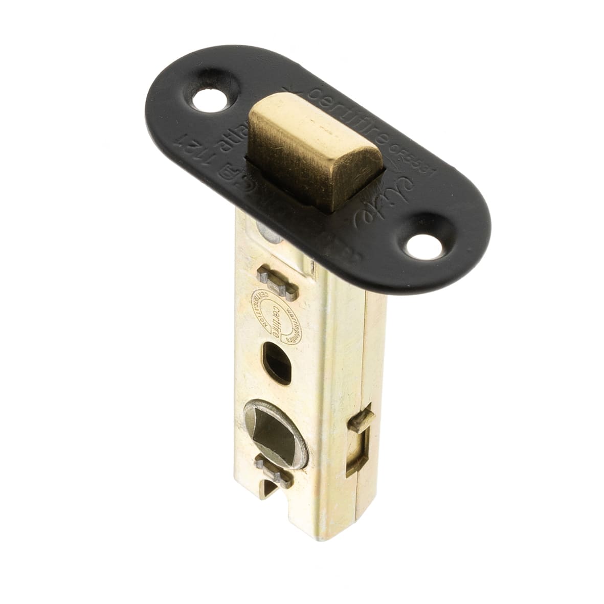 Fire-Rated Tubular Latch - 78mm Case - 57mm Backset - Radius - Matt Black - view 2