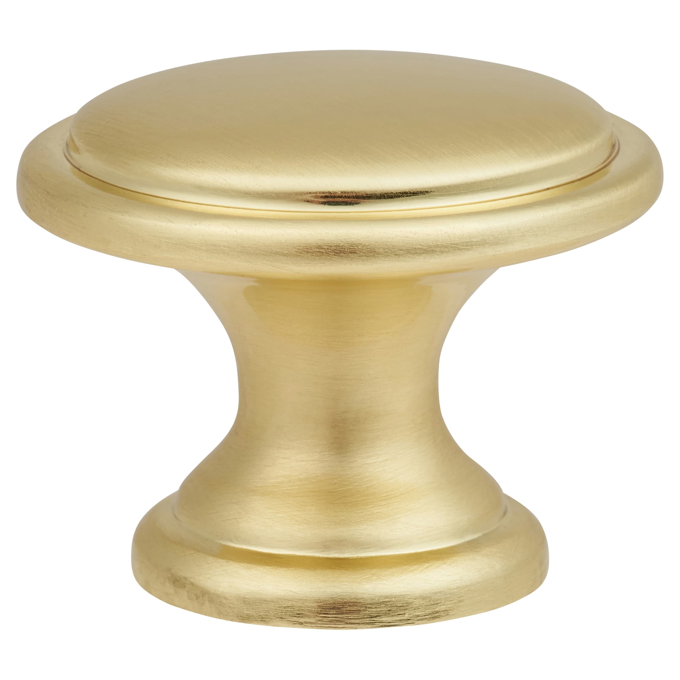 Rim Round Cabinet Knob - 30mm Diameter - Satin Brass - view 3