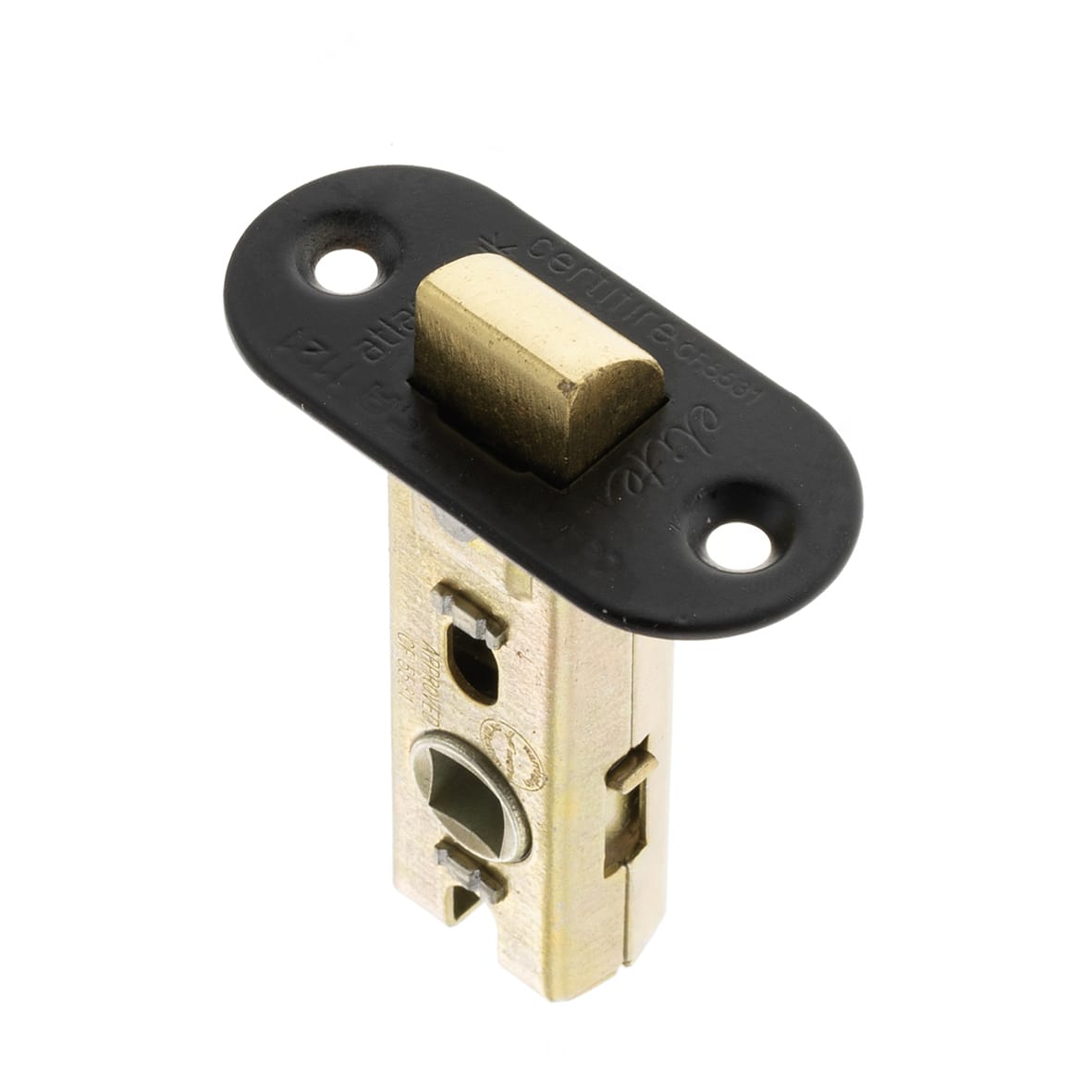 Fire-Rated Tubular Latch - 63mm Case - 45mm Backset - Radius - Matt Black - view 2