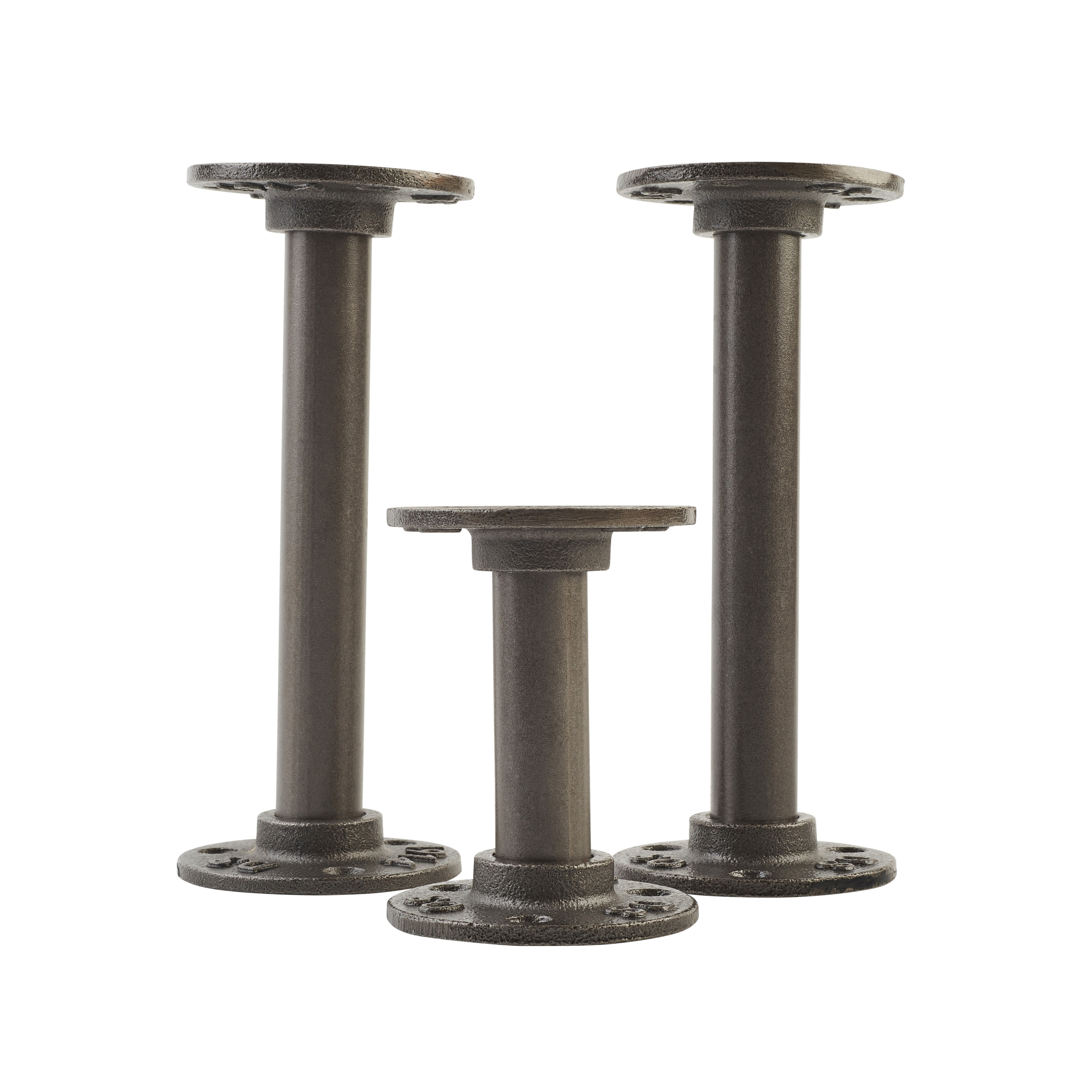 3/4" Pipe Single Candle Holder - Grey - Pack of 3 - view 2