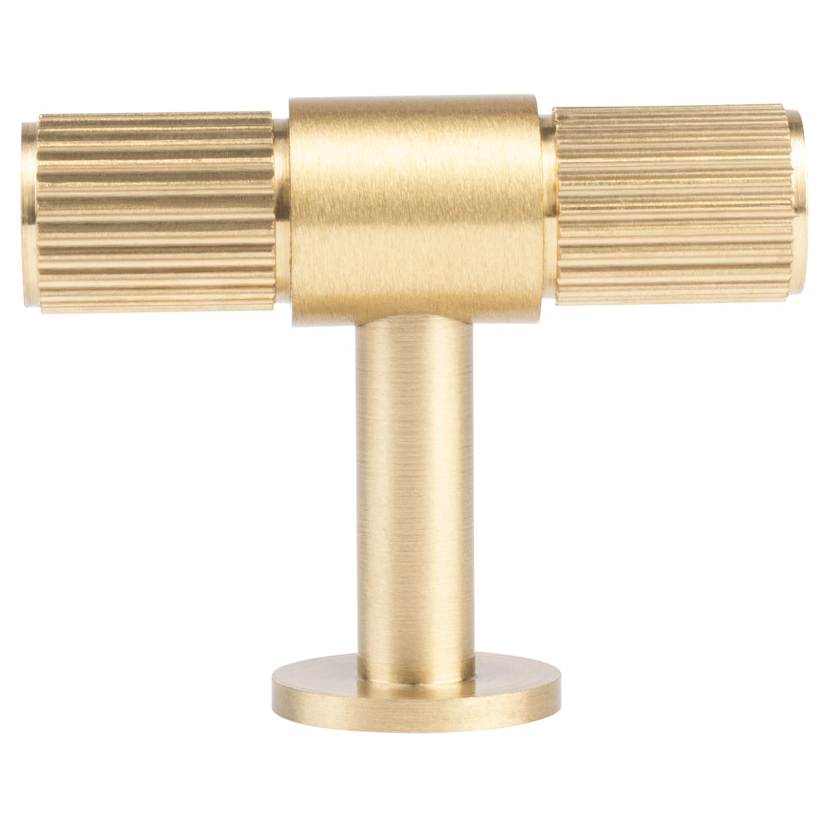 Lines 13mm T-Bar Cabinet Knob - 50 x 40mm - Satin Brass - view 2