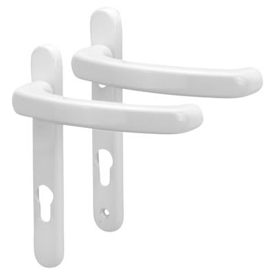 White uPVC Extended Multipoint Door Handles - 92mm c/c - Windsor Range - view 2