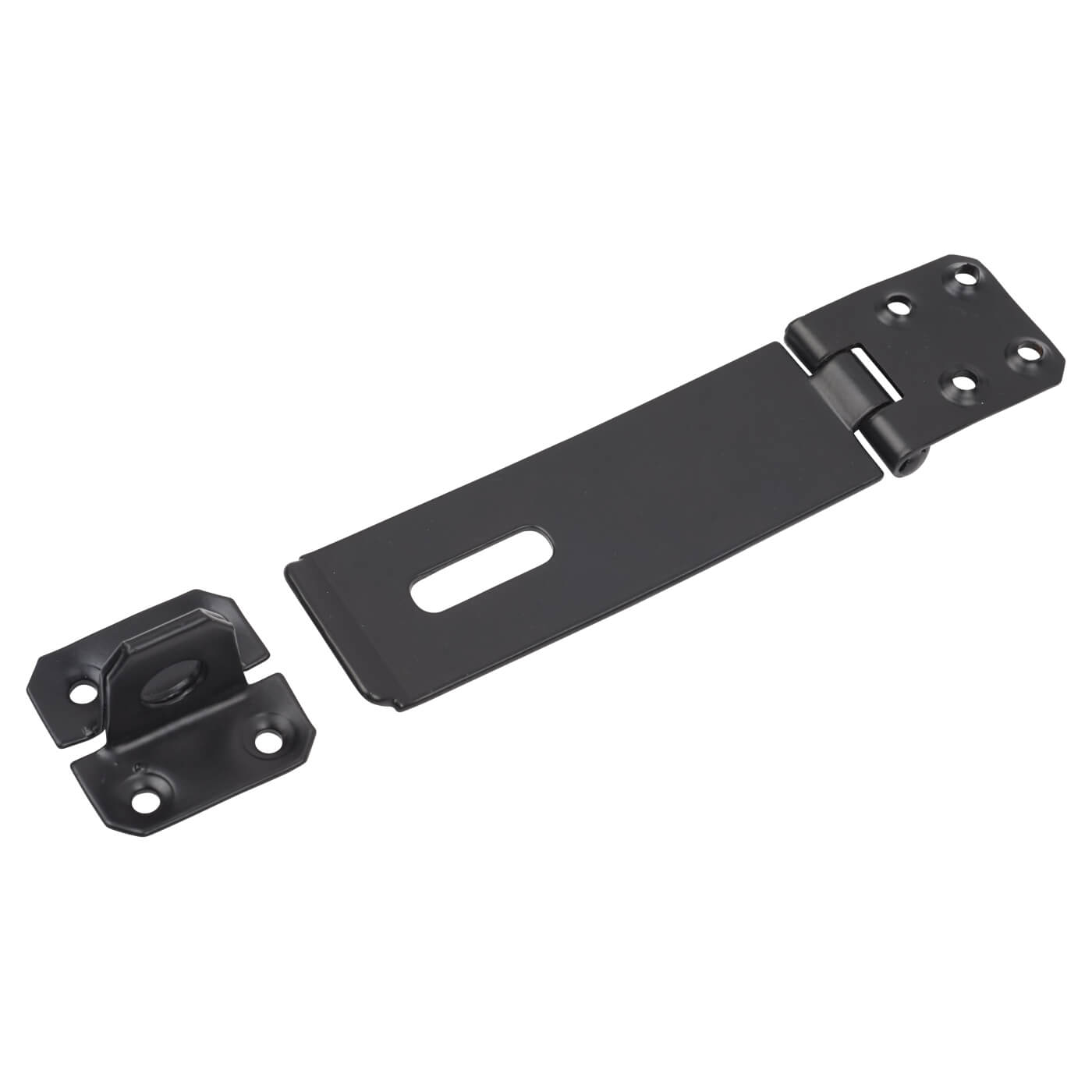Light Duty Safety Hasp & Staple - 115mm Length - Black - view 3