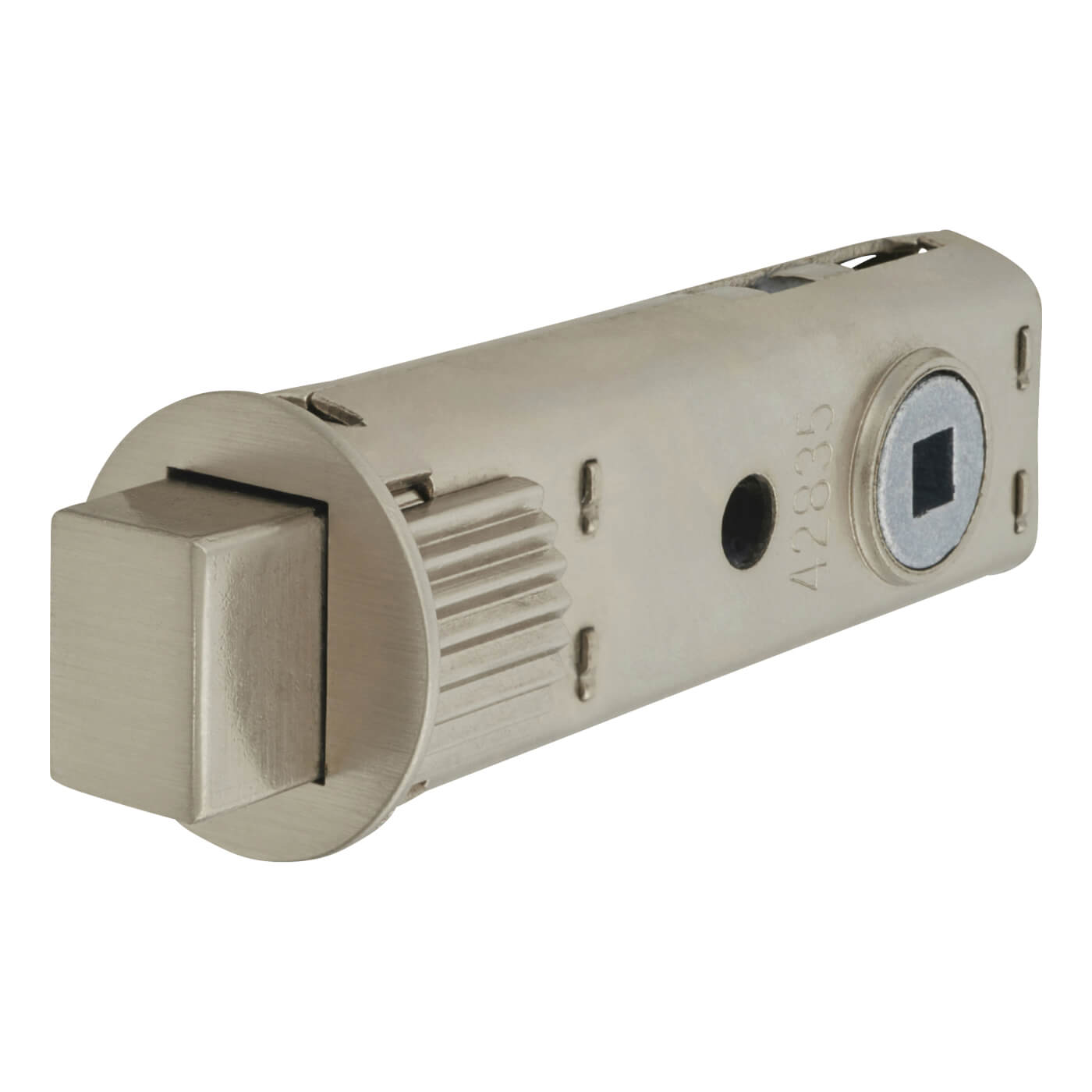 FastLatch Tubular Push-Fit Bathroom Deadbolt - 73mm Case - 57mm Backset - Satin Nickel - view 3