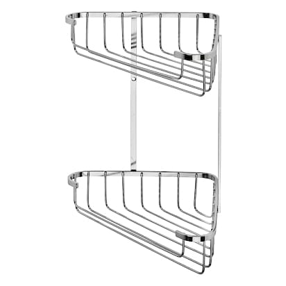 Wirework Large Corner Shower Basket - Two Tier - 305 x 275 x 165mm - Stainless Steel - view 4