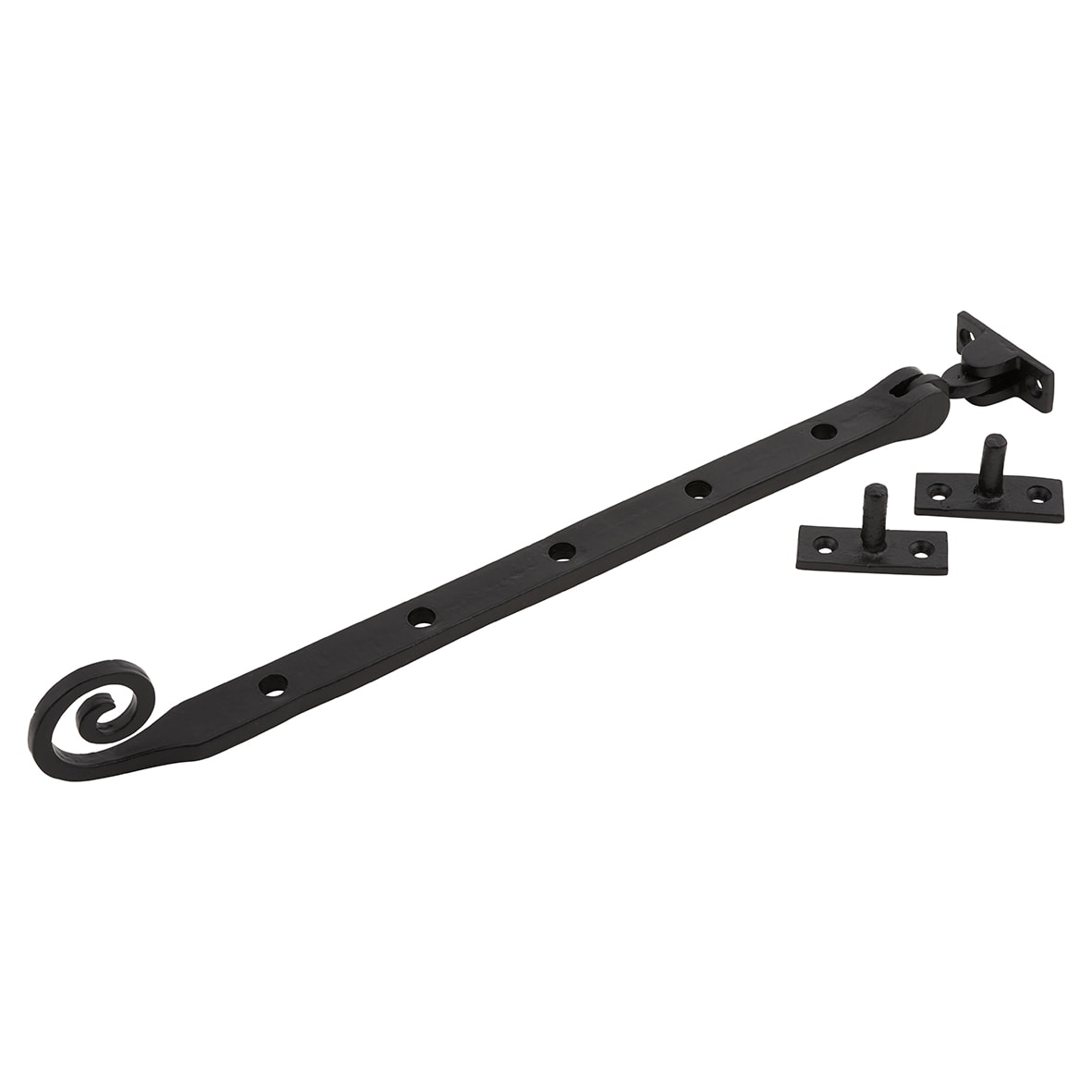 Curly Tail Casement Window Stay - 12"/300mm Length - Smooth Black - view 2