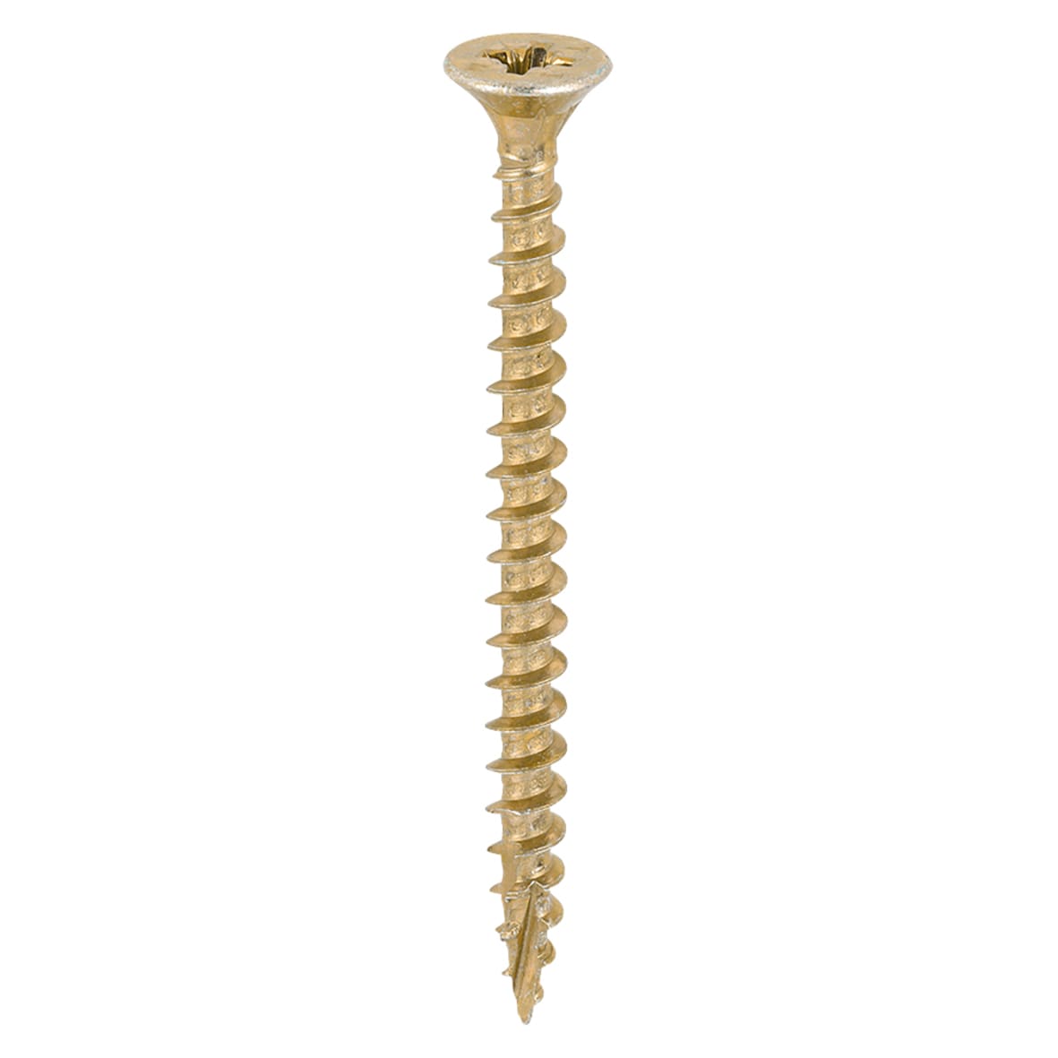 C2 Strong-Fix Pozi Double Countersunk Wood Screws - 5.0 x 60mm - Yellow Zinc - Pack of 200 - view 2