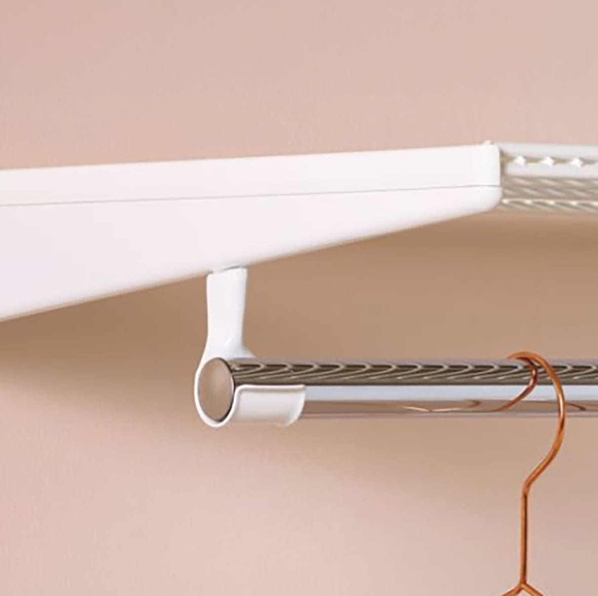 Top Track System - Click In Clothes Hanging Rail - 1245mm Length - Chrome - view 2