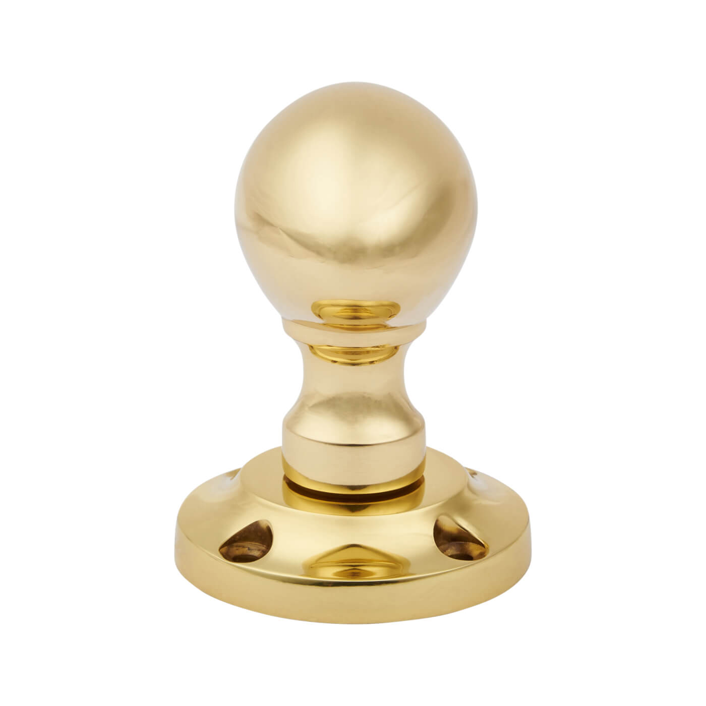 Marcus Polished Brass Mortice Door Knob - 56mm Rose Diameter - Suffolk Range - view 4