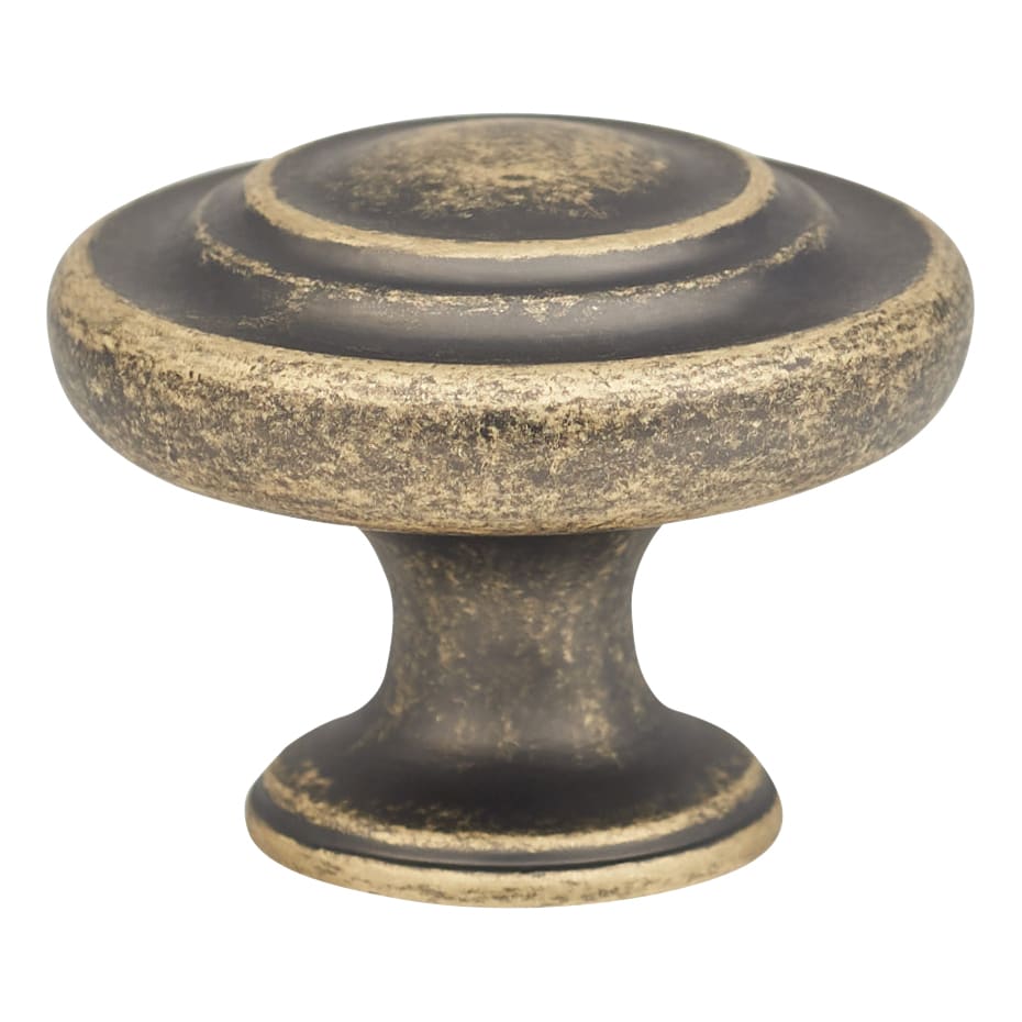 Readford Round Cabinet Knob - 33mm Diameter - Antique Brass - view 3