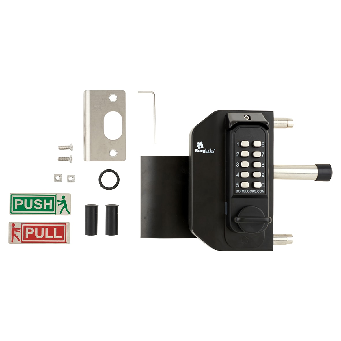 Borg BL3080 External Marine Grade Easicode Pro Push Button Code Lock - Left Hand - Black - view 4