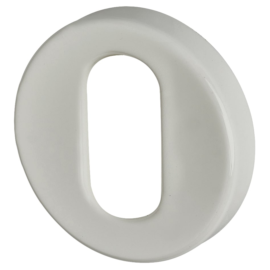 Nylon Escutcheon - 52mm Diameter - Oval - Diamond White - Pair - view 2