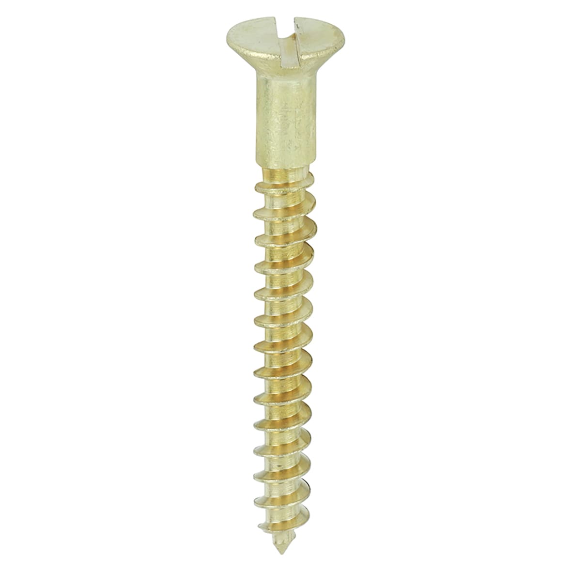 Slotted Countersunk Wood Screws - 8 x 1 1/2" - Solid Brass - Pack of 200 - view 2