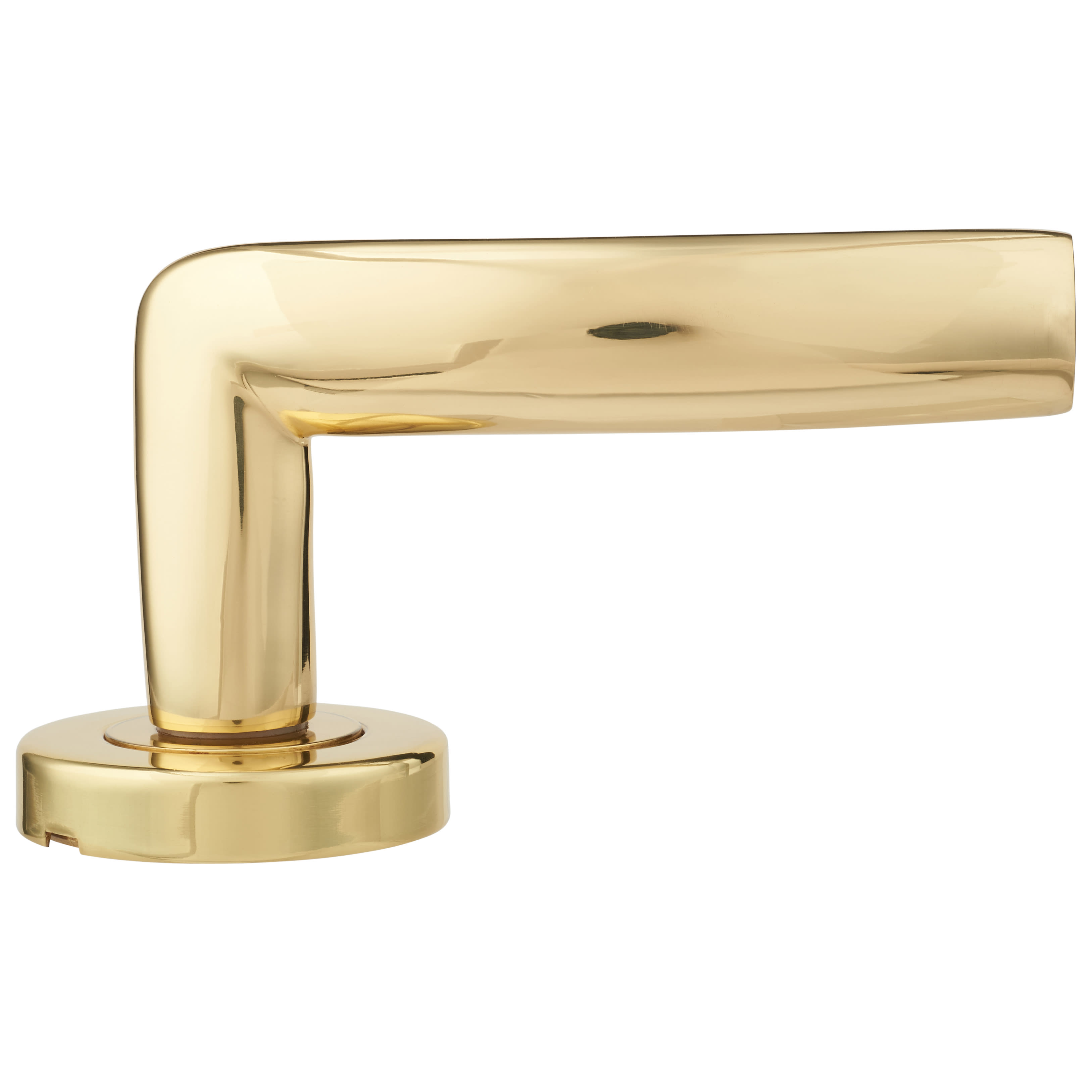 Marcus Polished Brass Door Handles on Round Rose - Centaur Range - view 4