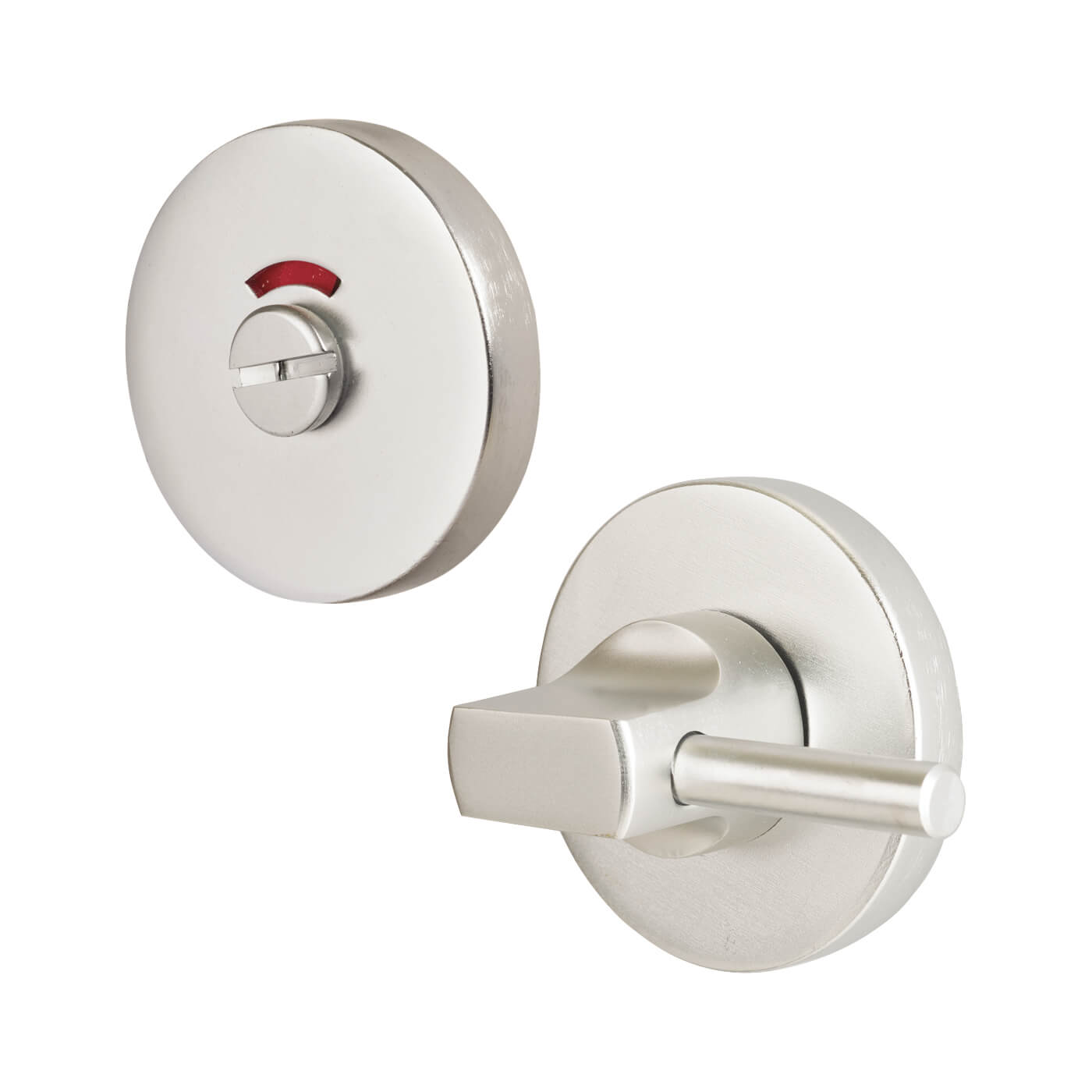 Disabled Bathroom Turn & Release - 53 x 68 x 36mm - Satin Aluminium - view 2