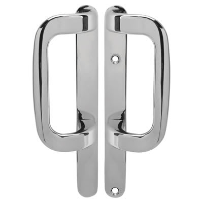 Chrome uPVC Patio Dummy Door Handles - view 2