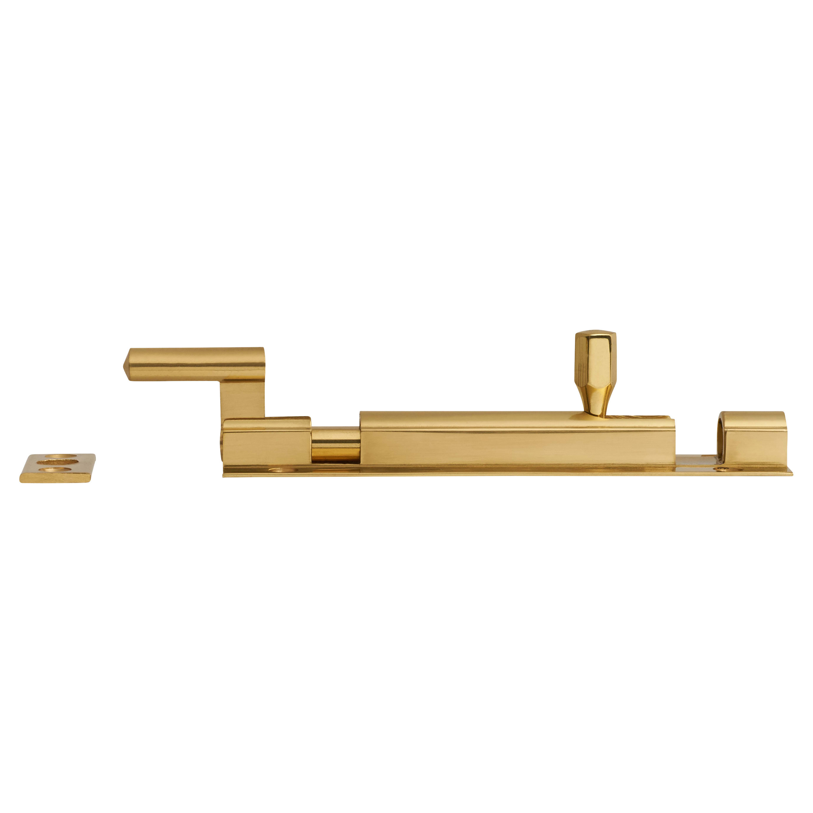 Polished Brass Necked Barrel Bolt - 100 x 32mm - view 3