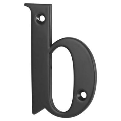 77mm Screw Fix Door Letter - b - Black - view 2