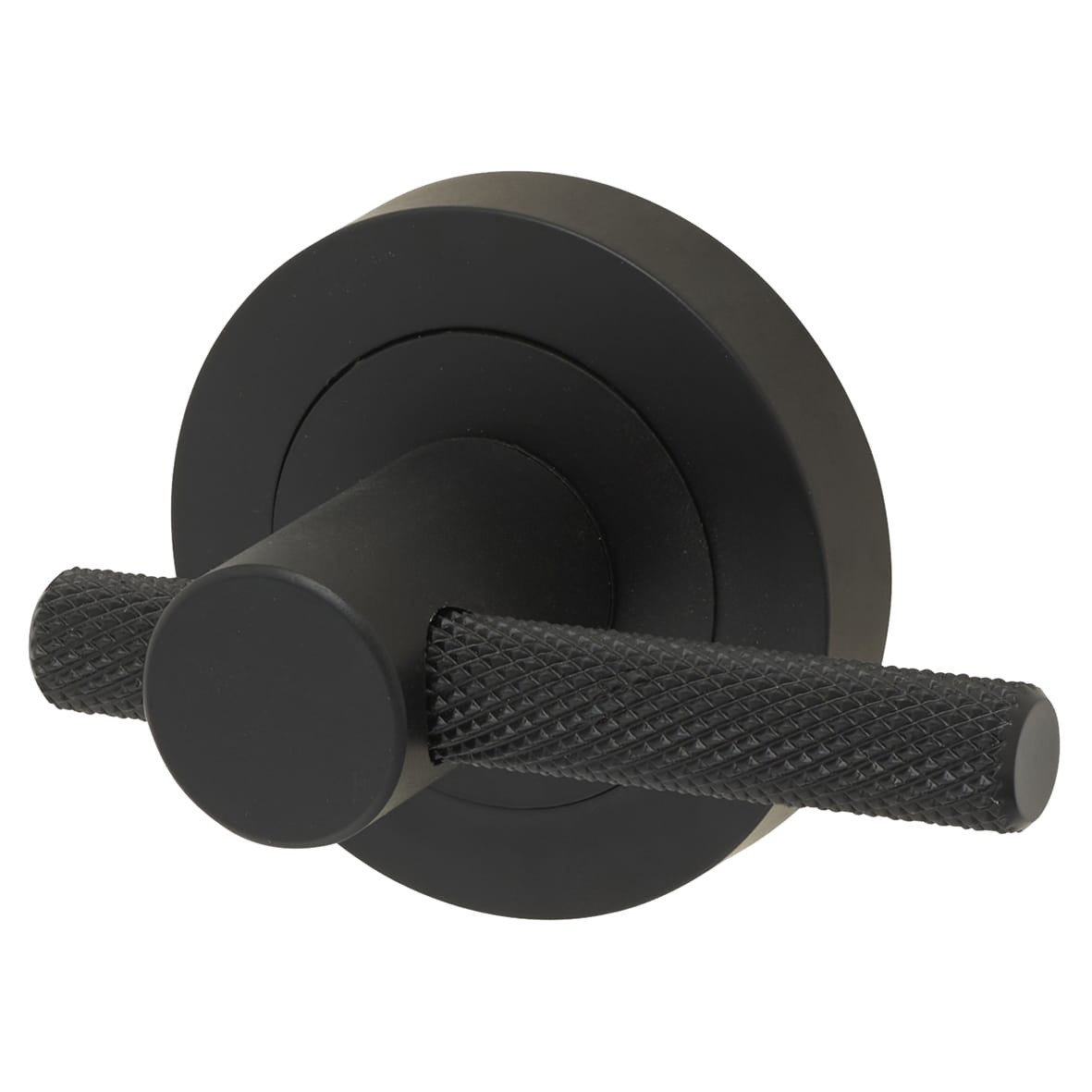 Knurled Easy Bathroom Turn & Release - 50mm Diameter - Matt Black - view 2