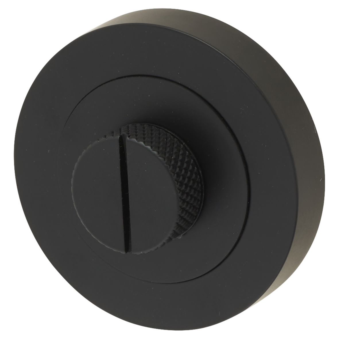 Knurled Easy Bathroom Turn & Release - 50mm Diameter - Matt Black - view 3