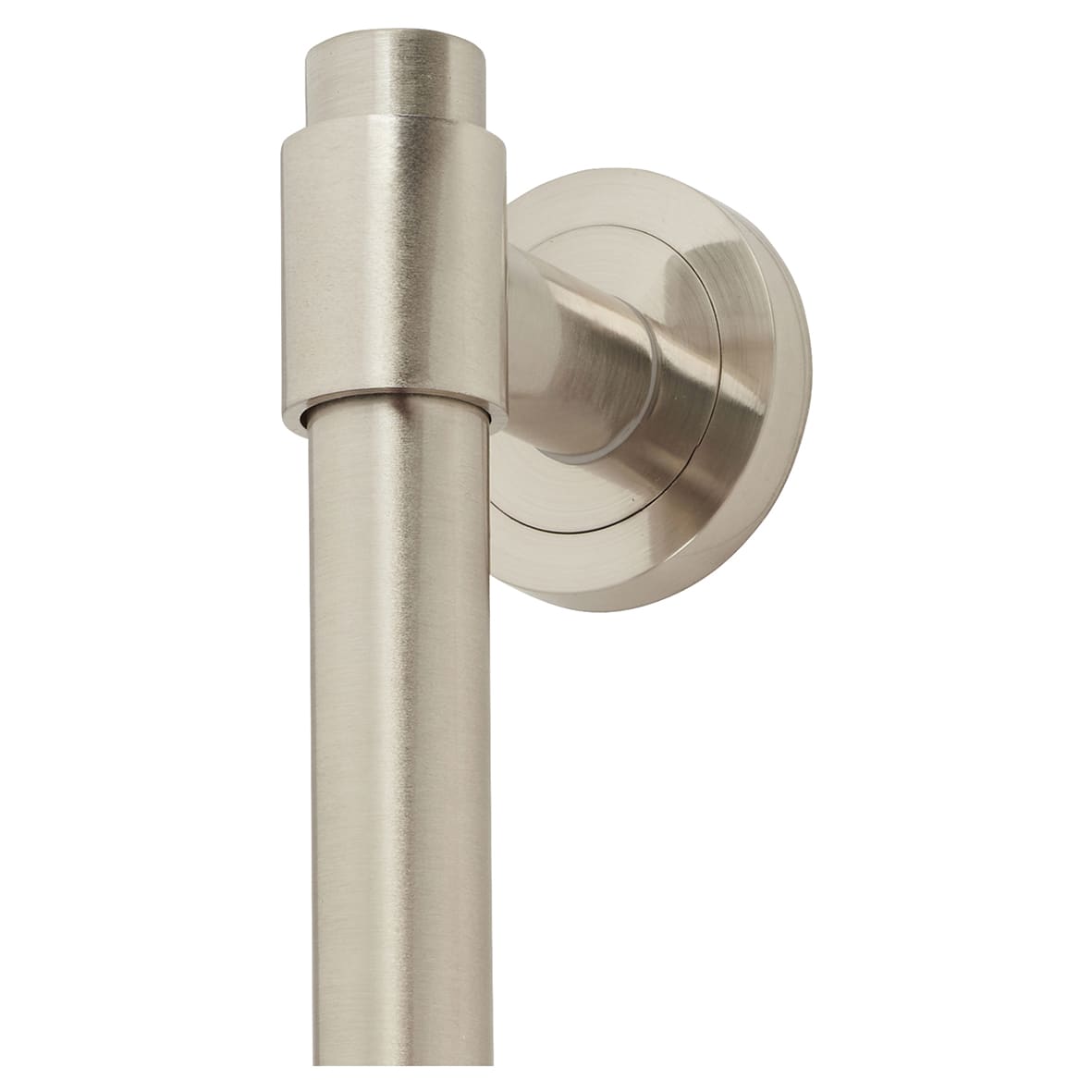 Satin Nickel 20mm T-Bar Door Pull Handle on Rose - Screw Fix - 300mm Centres - view 2