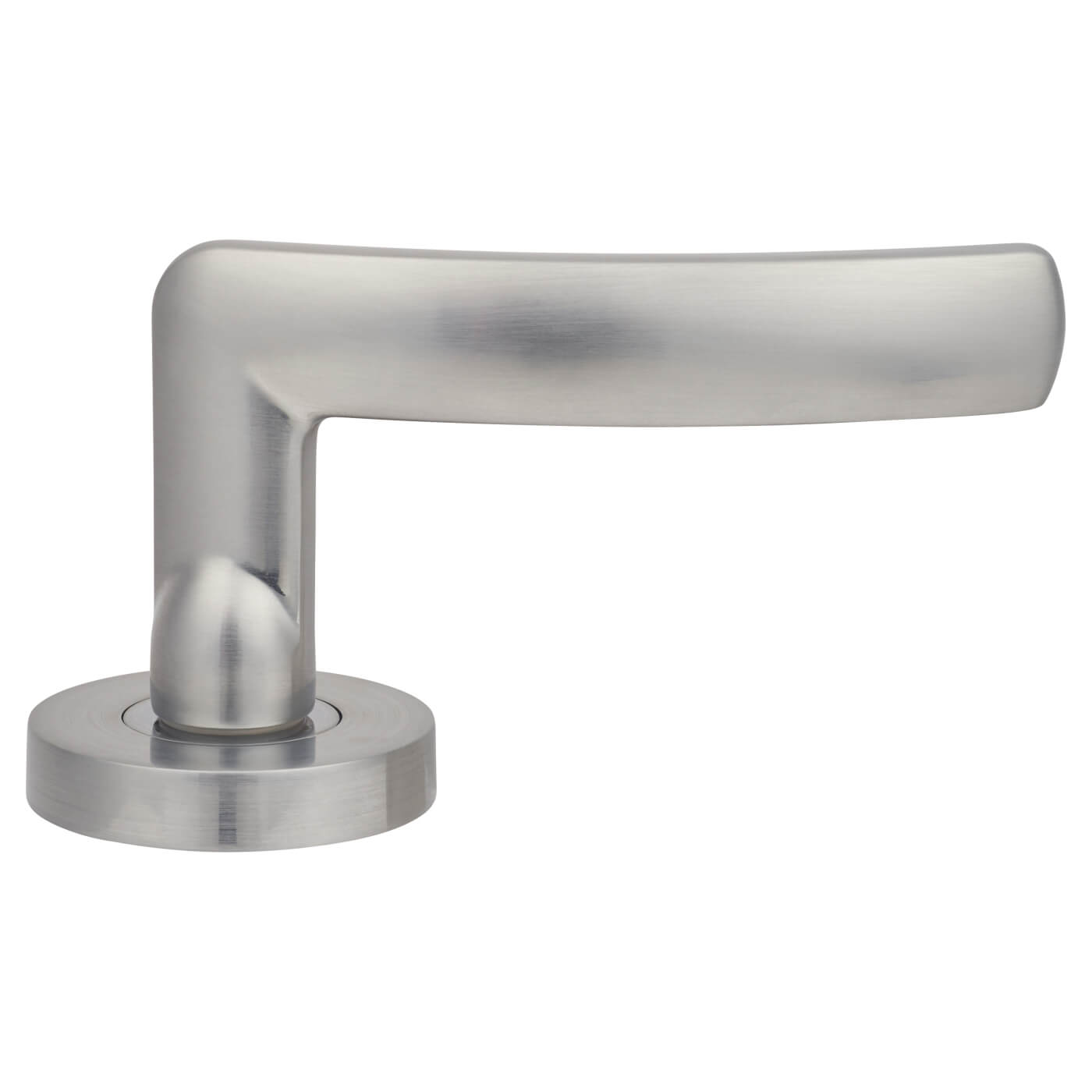 Satin Chrome Door Handles on Round Rose - Viper Range - view 4
